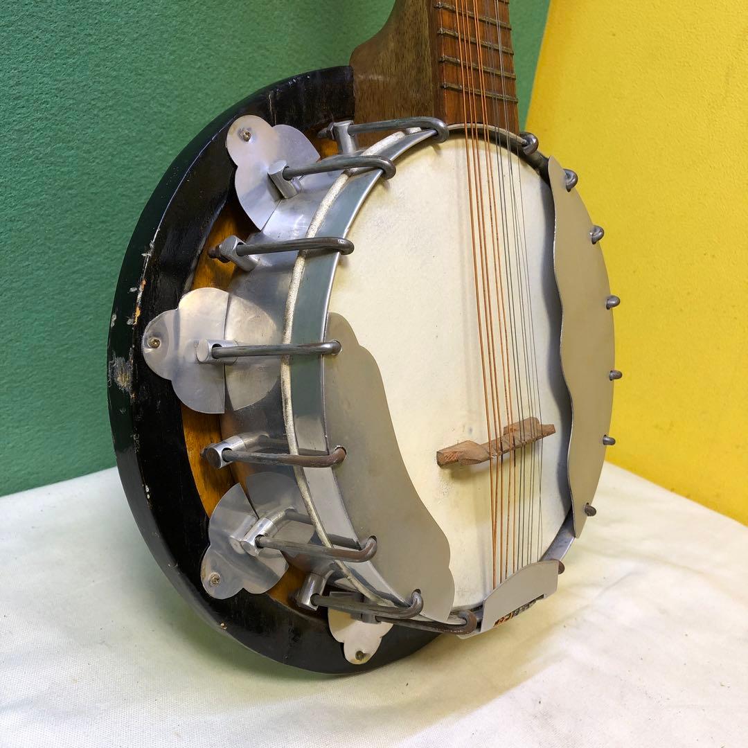 12弦バンジョー 木製ボディ メタルフープ付き