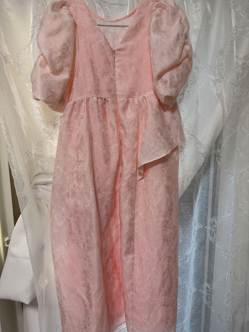 ANDRESD パフスリーブジャカードドレス Mサイズ