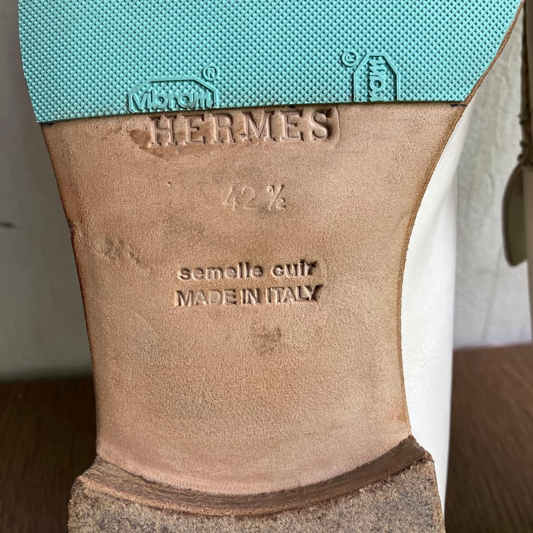 値下げ【きれいめ】エルメス　Ｈロゴシューズ42 1/2