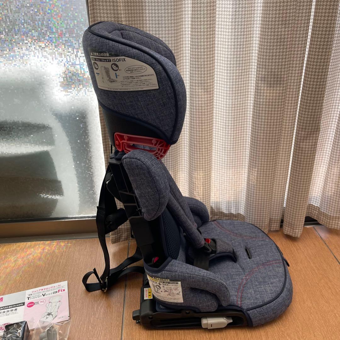日本育児 ISOFIX・シートベルト トラベルベストEC Fix デニム