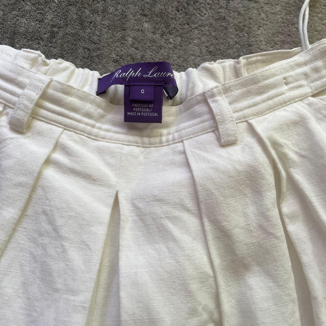 Ralph Lauren パープルレーベルリネン ガウチョパンツワイドパンツ0