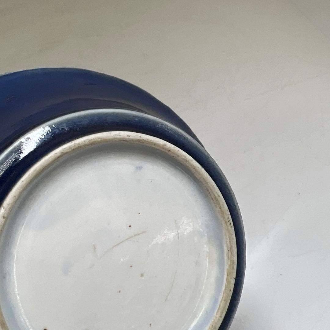 古伊万里　瑠璃金彩　向付5客　直径11.5㎝木箱付タルチ　東な8-0121☆2F