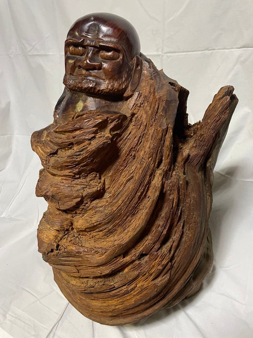 木製彫刻 人物像 アートオブジェ