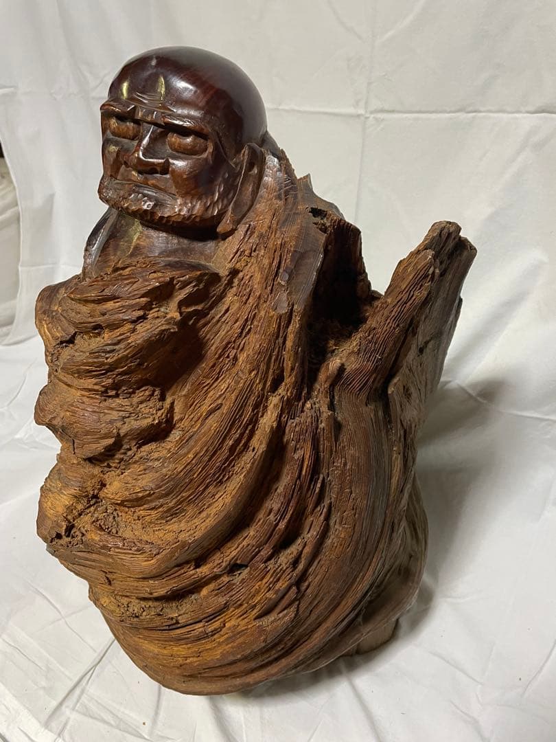 木製彫刻 人物像 アートオブジェ