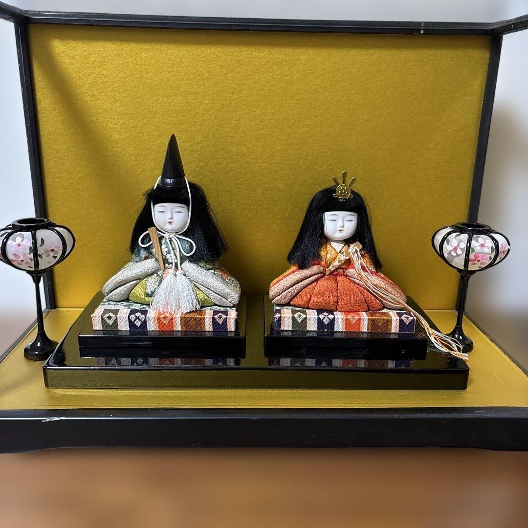 【美品貴重】木目込人形セット 伝統的な衣装　ひな人形
