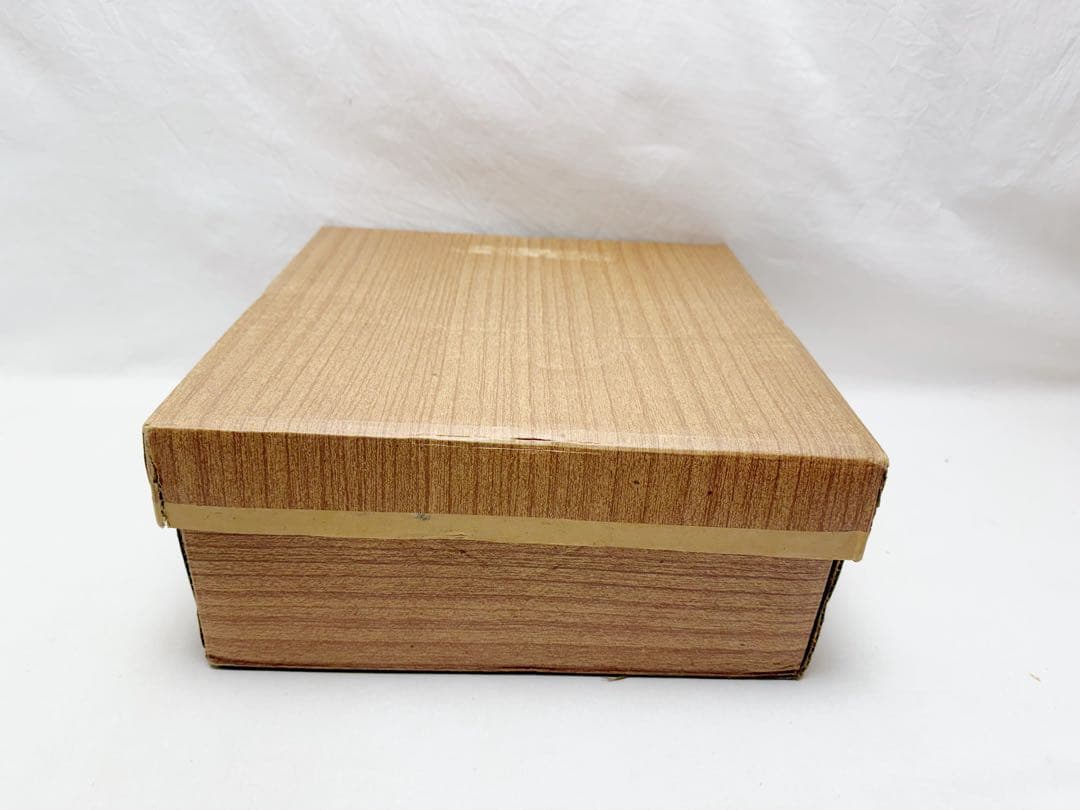 ほぼ未使用 茶道具 加藤五陶造 織部焼 平水指 割蓋 陶印 元箱