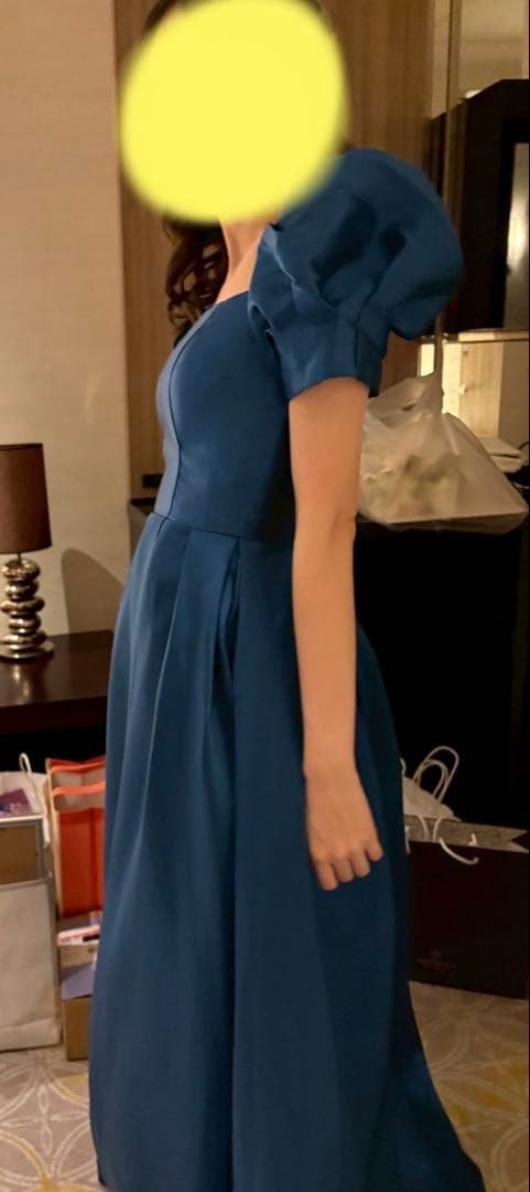 ロイヤルブルー　編み上げカラードレス(結婚式/二次会/コンサート)