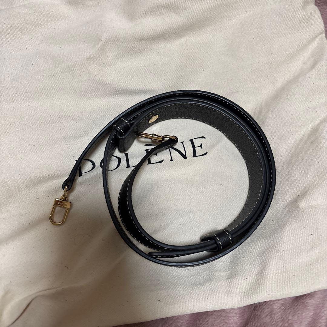 ポレーヌ　polene mokki mini ブラック　ショルダーバッグ