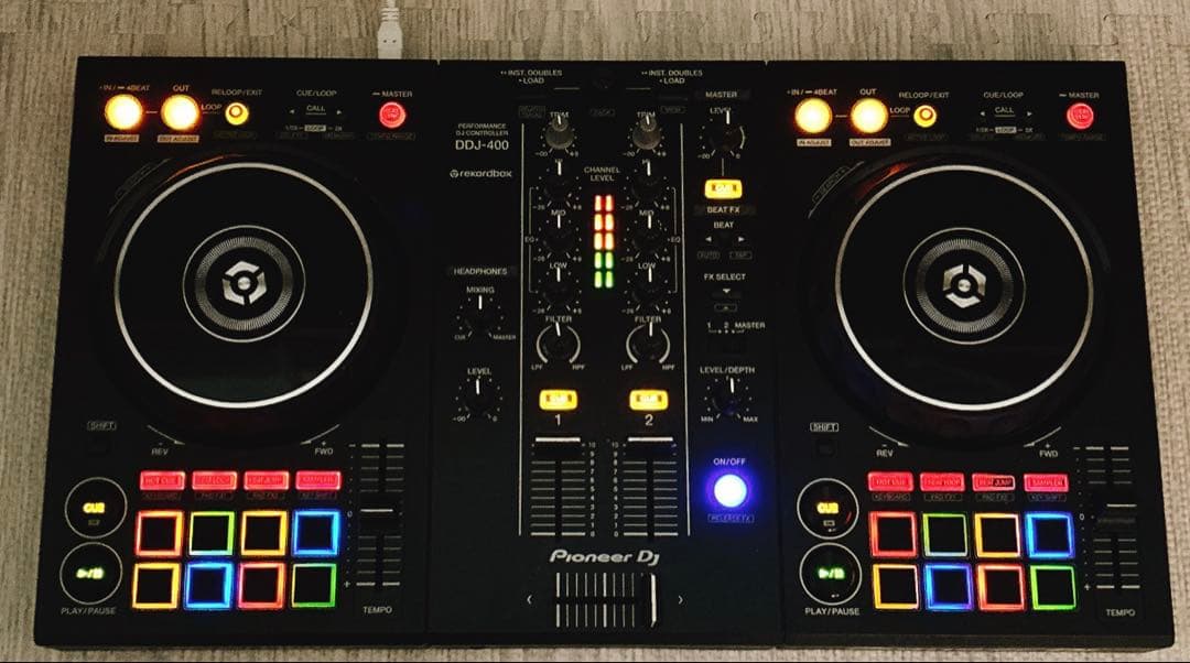 Pioneer DJ DDJ-400 オリジナルLED打ち替え　箱付き