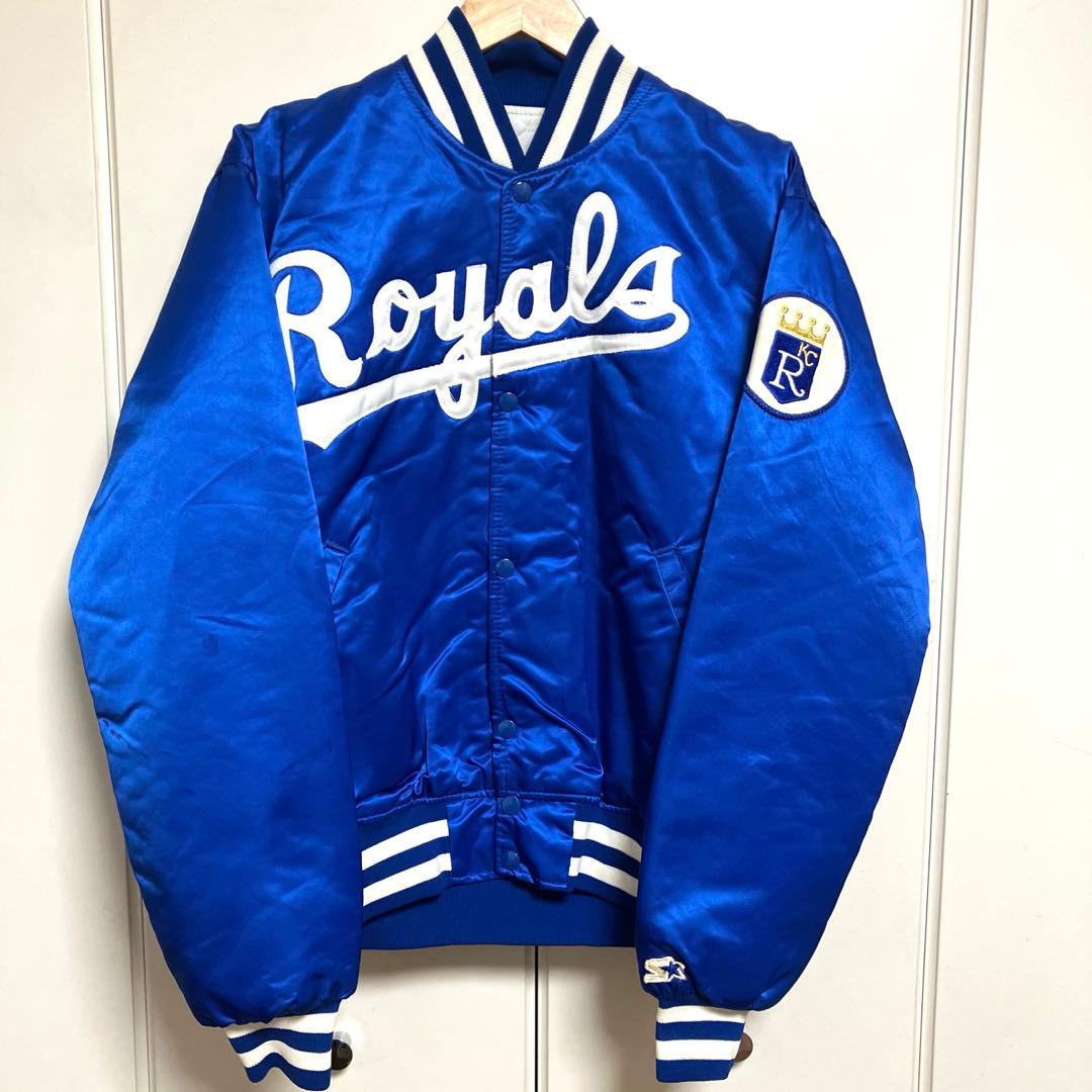 90年代　MLB カンザスシティー　ロイヤルズ　サテンジャンパー　Lサイズ