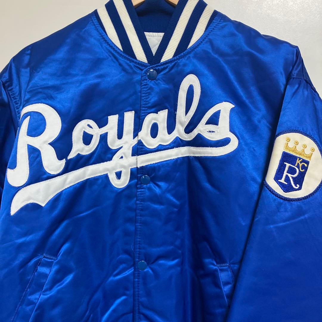 90年代　MLB カンザスシティー　ロイヤルズ　サテンジャンパー　Lサイズ
