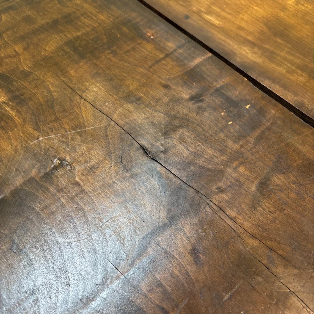 【古家具】無垢材 ヴィンテージテーブル 昭和レトロ アンティーク作業台 カフェ机