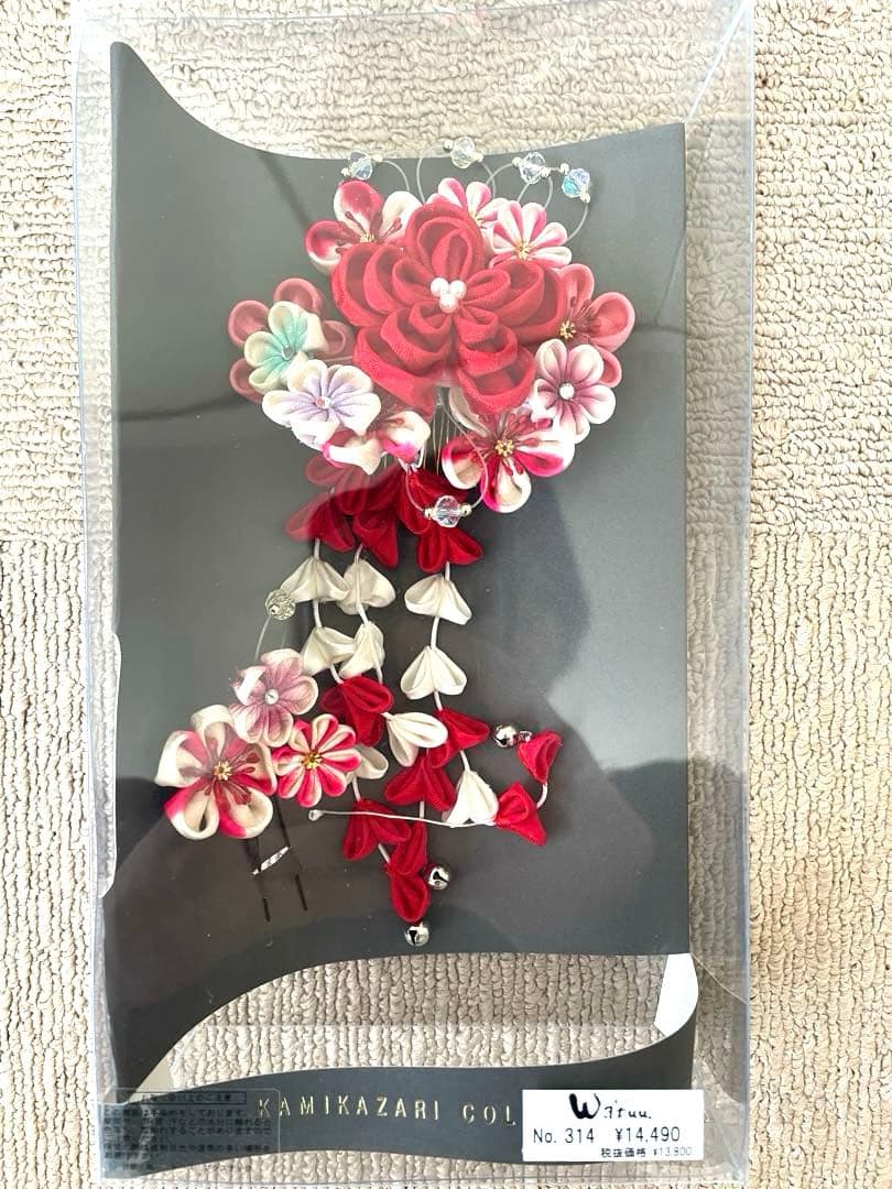 成人式　髪飾り　和装用バッグ　下駄　ファーショール　小物4点セット　和つう