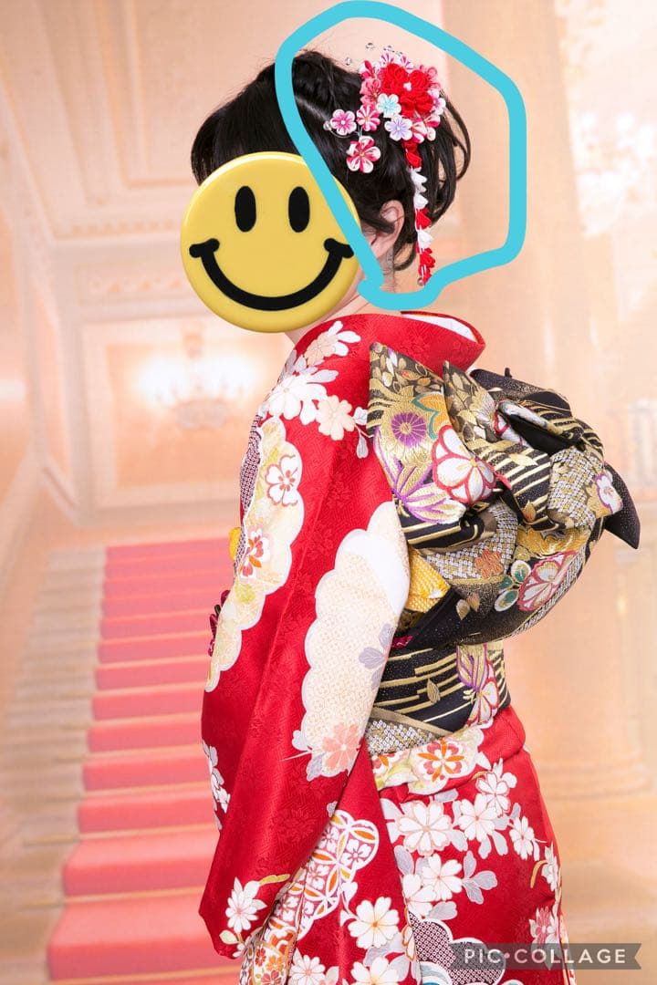 成人式　髪飾り　和装用バッグ　下駄　ファーショール　小物4点セット　和つう