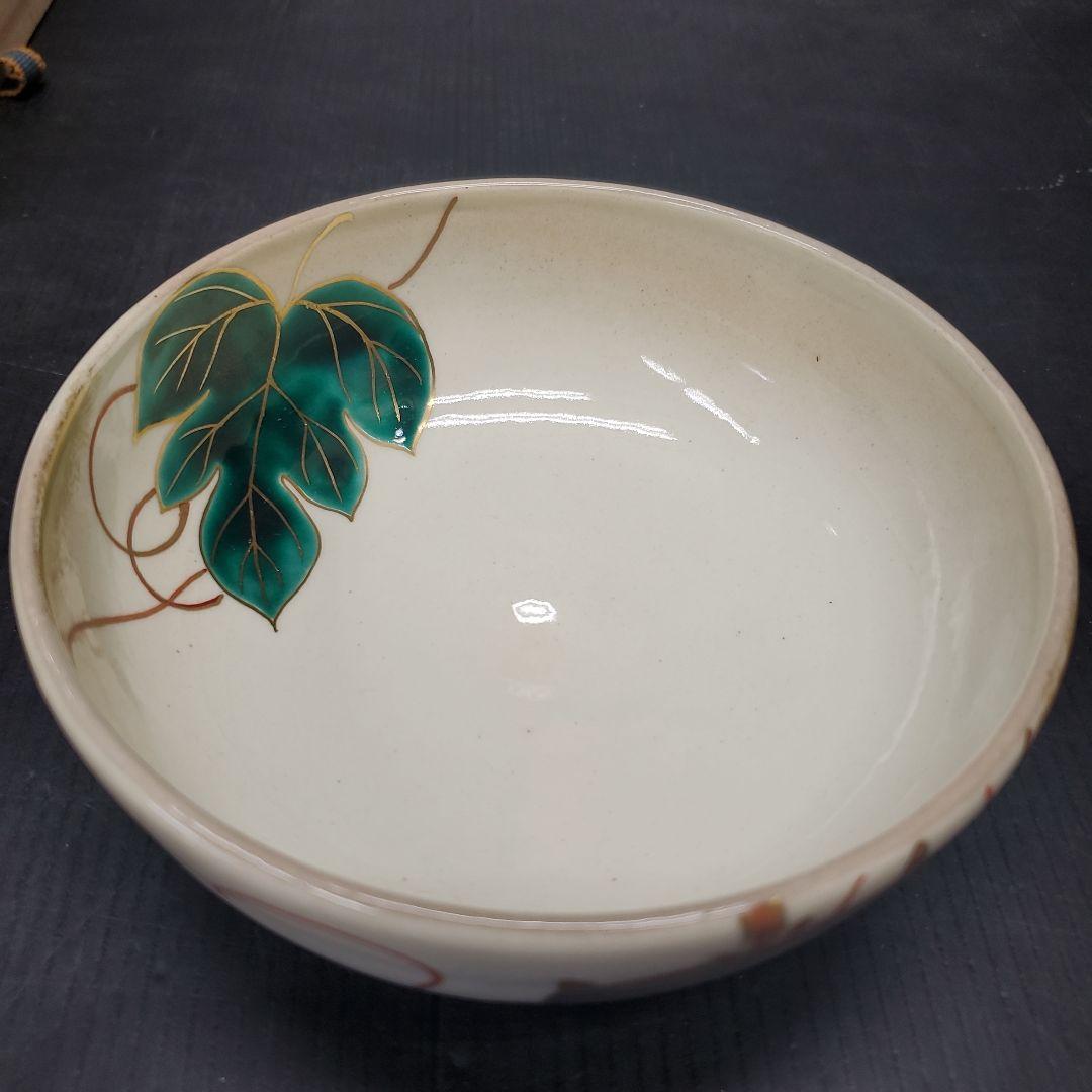 京焼 仁清写 糸巻に梶の葉図 木田義仁 茶碗 茶道具 抹茶碗 21