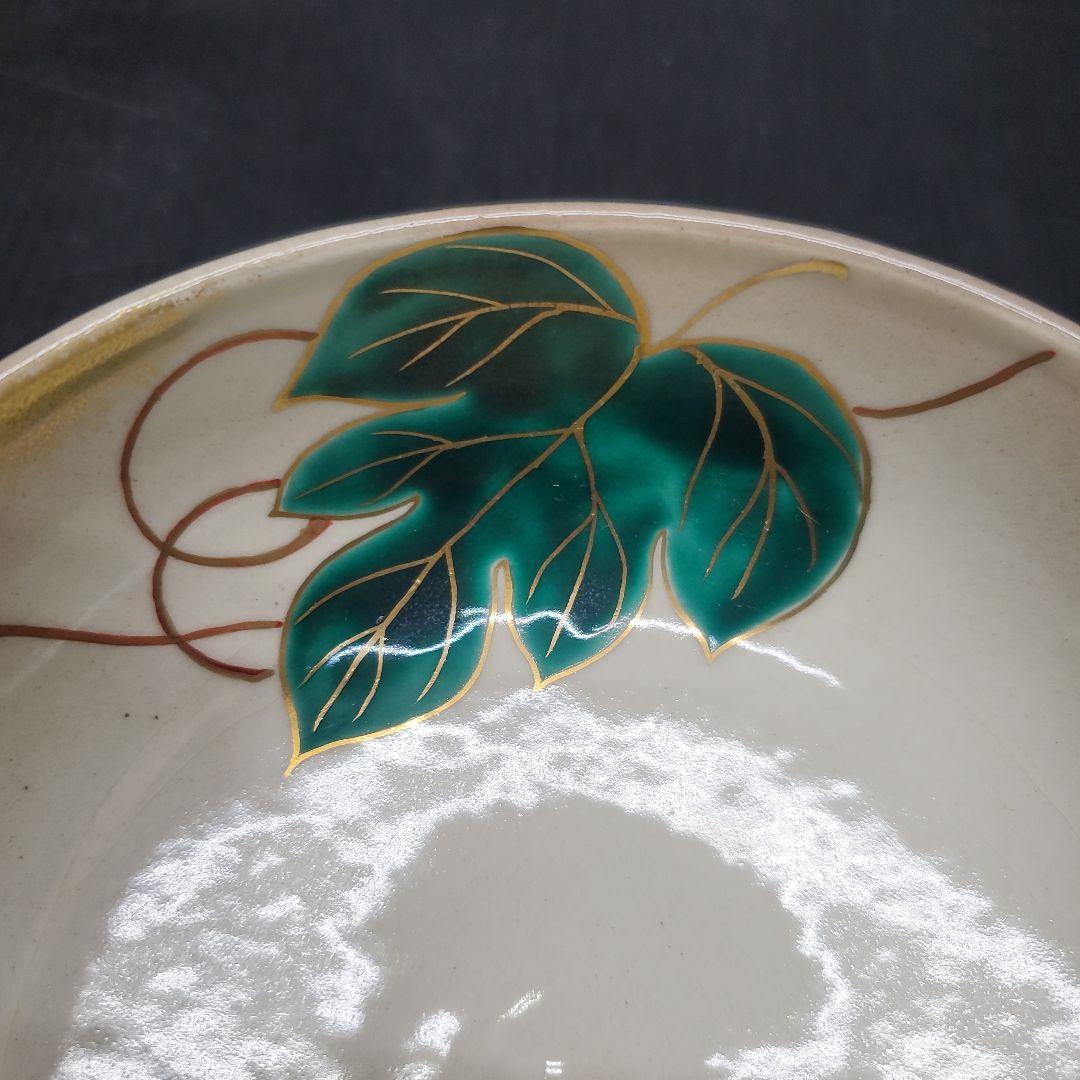 京焼 仁清写 糸巻に梶の葉図 木田義仁 茶碗 茶道具 抹茶碗 21