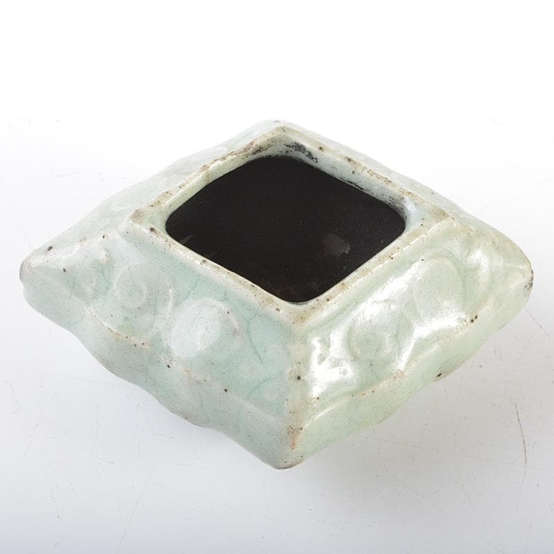 中国　龍泉窯　粉青釉　陰刻唐草文　水孟　C　R6400