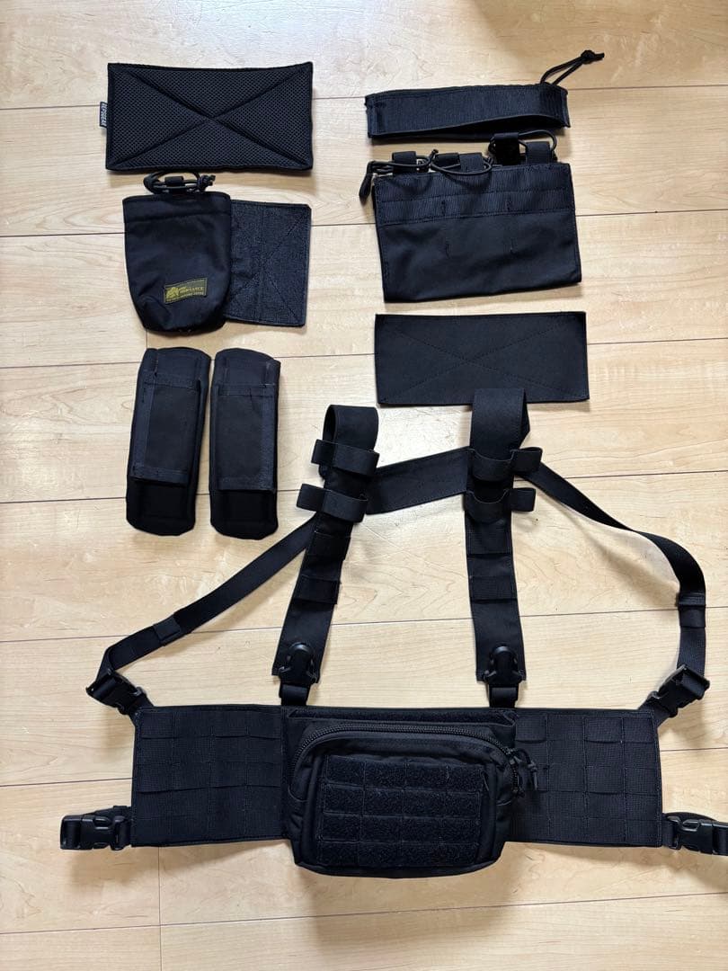 【実物】ORDNANCE TACTICAL チェストリグ　ブラック　セット