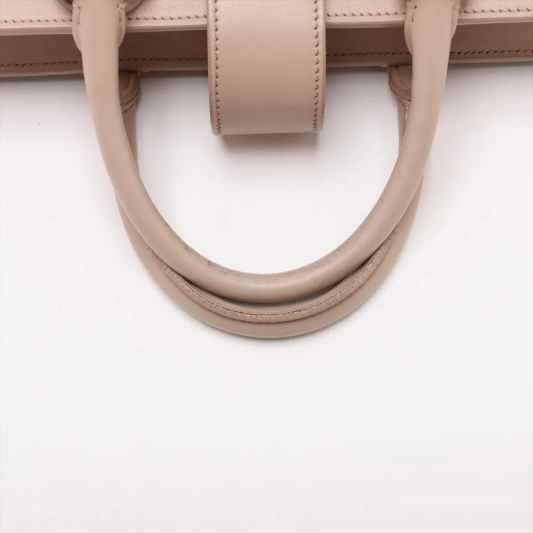 美品 サンローラン ベイビーカバス YSL ベージュ ハンドバック ゴールド金具