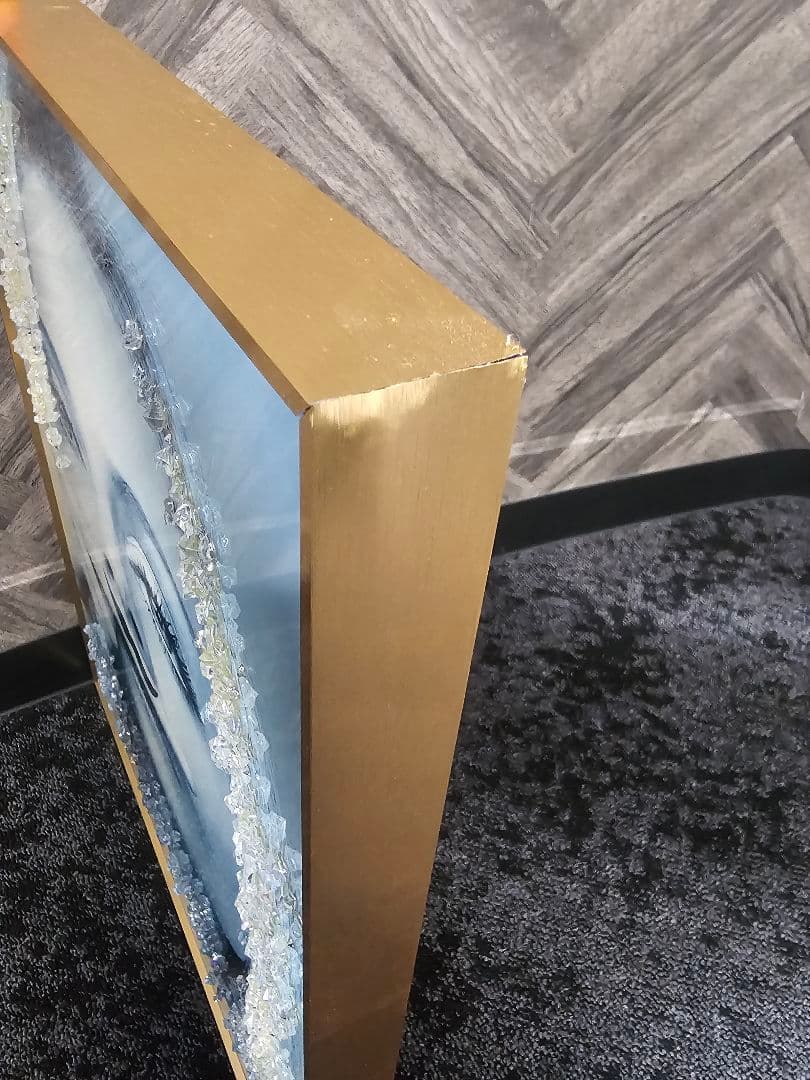 ケイトモス　アートパネル　ビーズ装飾2点セット