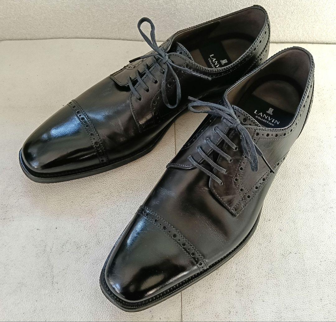 【極美品】LANVIN COLLECTION ストレートチップ 26.5cm 黒