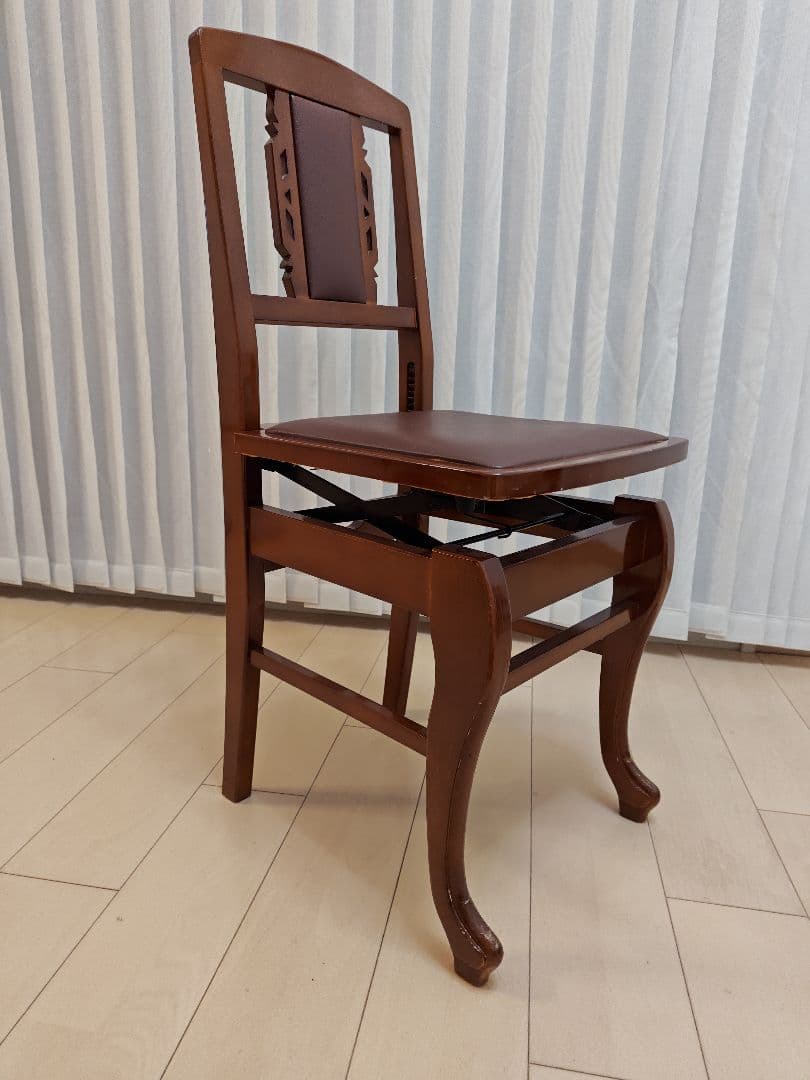 【美品】トムソン椅子　ピアノ椅子　背もたれ椅子　 アンティーク　猫足
