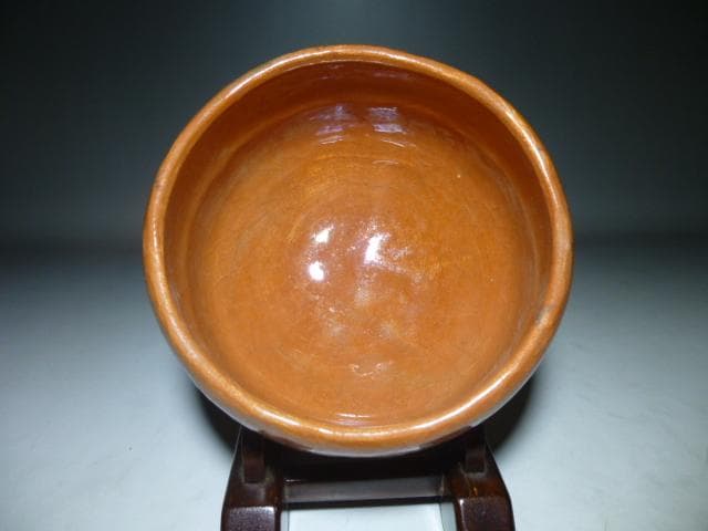 楽吉左衛門　十一代　慶入　鶴ノ画赤茶碗／共箱／楽吉左衛門十三代　惺入極め箱／仕覆