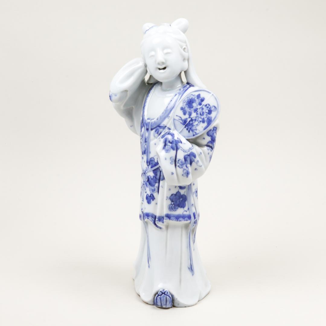 平戸焼 染付 女官像 30cm 三川内焼