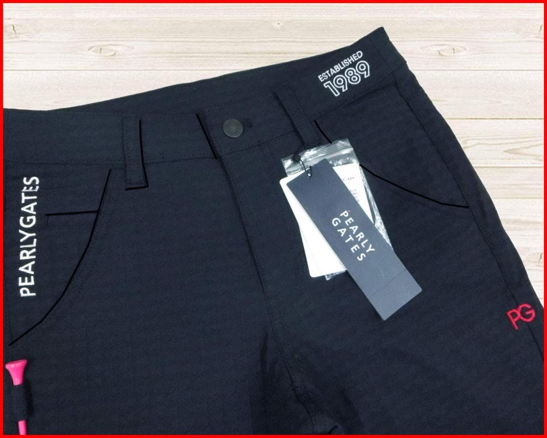 【新品】パーリーゲイツゴルフパンツストレッチ0/Sズボン紺ネイビー