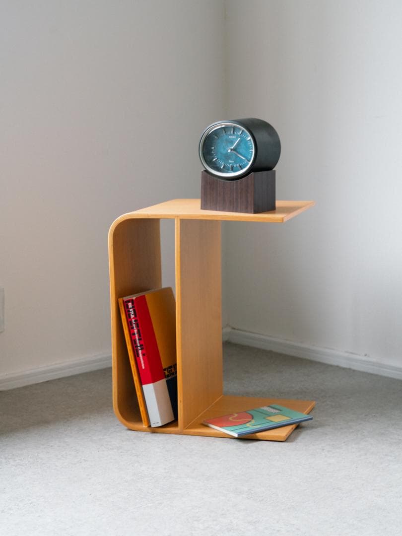 モダン 2WAY 曲木 サイドテーブル 収納 スツール　ミッドセンチュリーレトロ