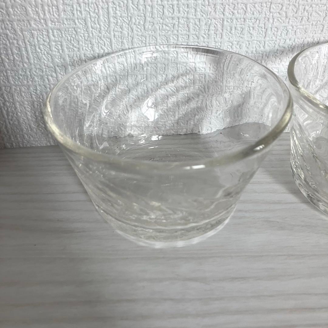 42【倉敷ガラス】小谷眞三 透明波小鉢 6点セット