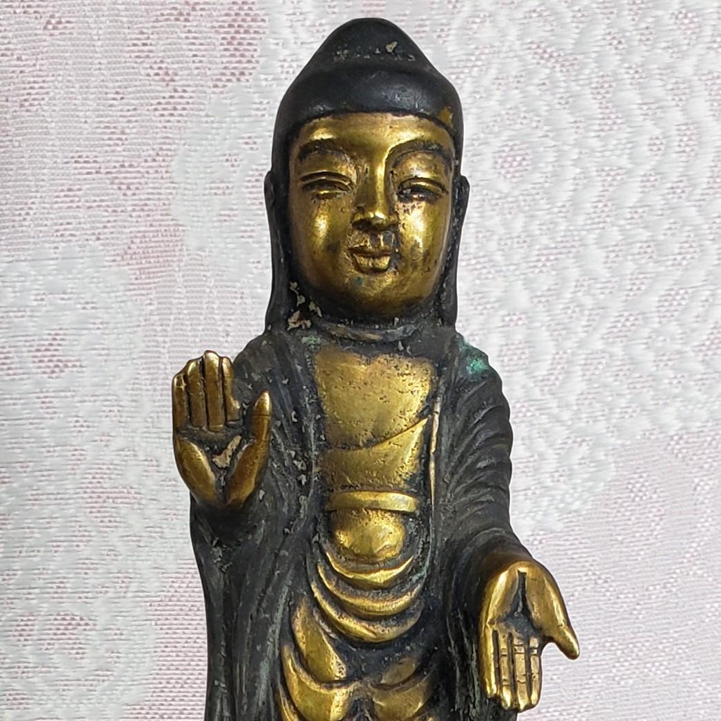 ◆新羅仏 金銅釈迦如来立像 仏像◆検）天平仏 飛鳥仏 空海 親鸞 法然 千利休