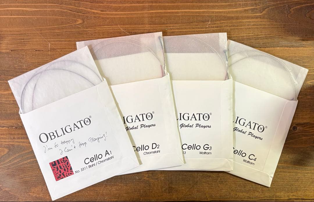 チェロ 弦セット　OBLIGATO 未使用ですが購入時期不明