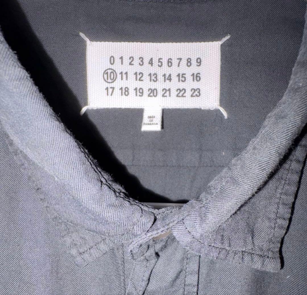 13SS メゾンマルタンマルジェラ 定番 ベーシックシャツ46 ブラック