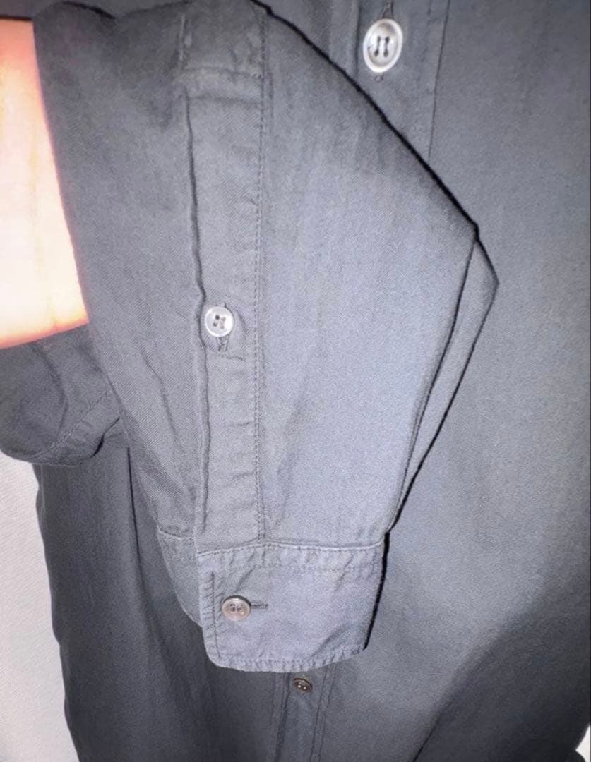 13SS メゾンマルタンマルジェラ 定番 ベーシックシャツ46 ブラック