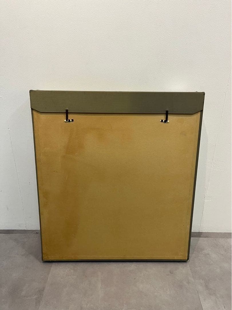 奥谷博「アーティチョクと赤ピーマン」油彩画 1989年 日動画廊シール付き