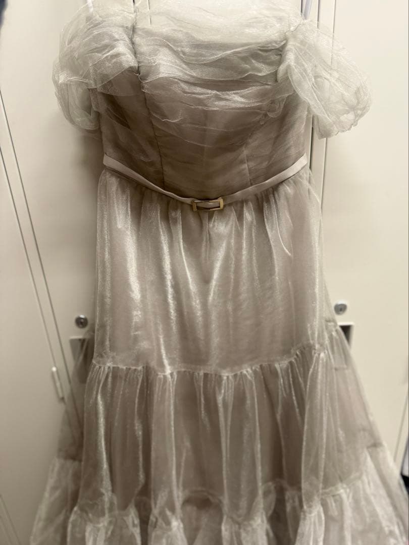 DEA キャバドレス ロング ラメチュールオフショルダー