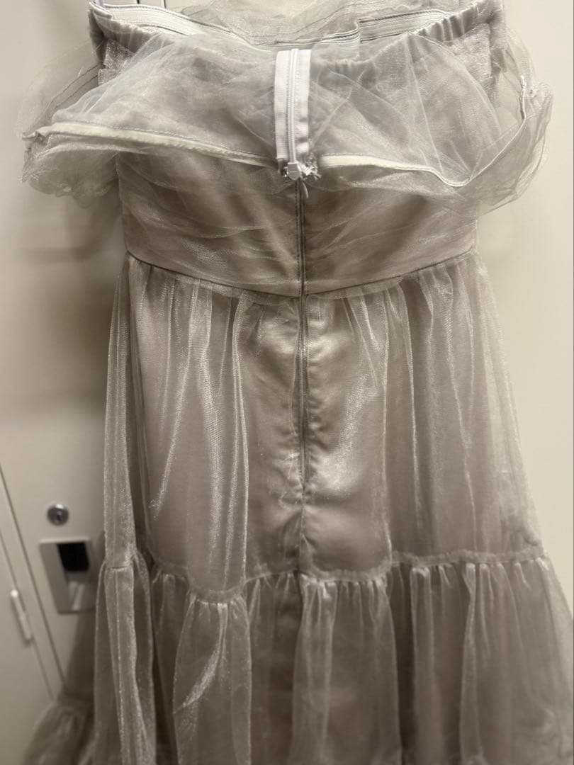 DEA キャバドレス ロング ラメチュールオフショルダー