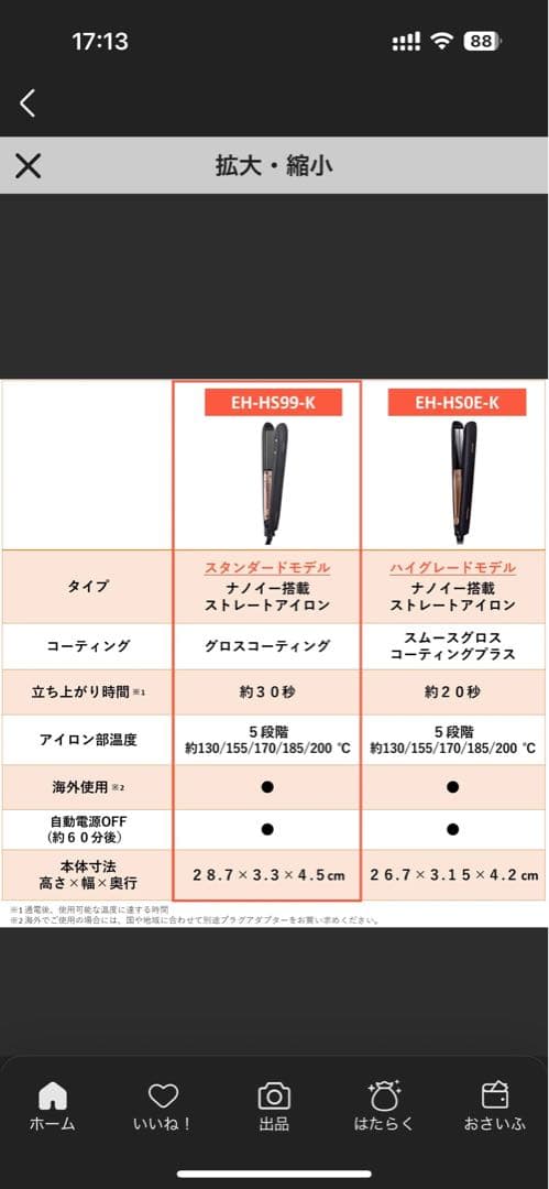 パナソニック ストレートヘアアイロン ナノイー搭載 ナノケア 黒 EH-HS99