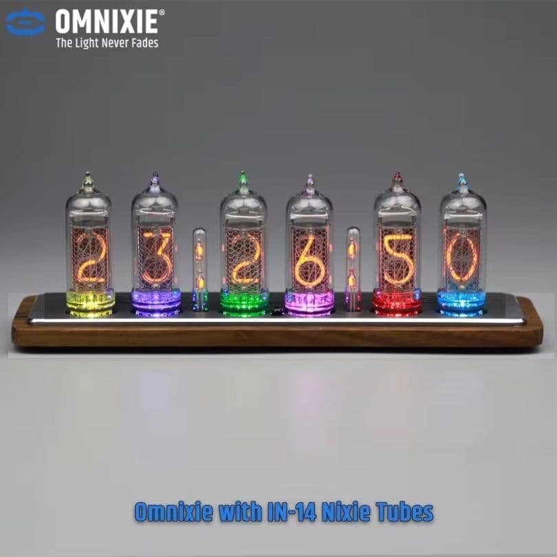 【入手困難】ニキシー管時計 IN-14 6本使用 OMNIXIE Nixie