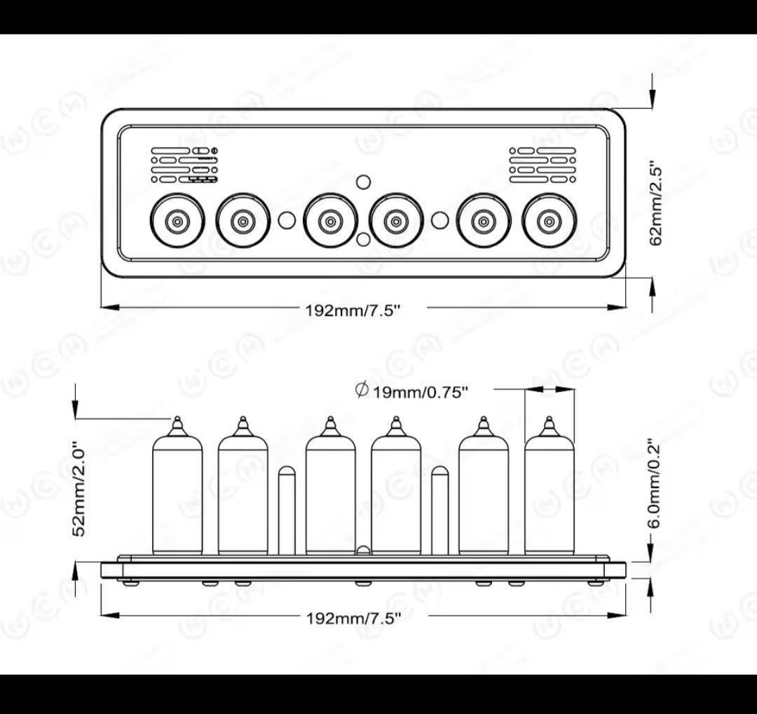 【入手困難】ニキシー管時計 IN-14 6本使用 OMNIXIE Nixie