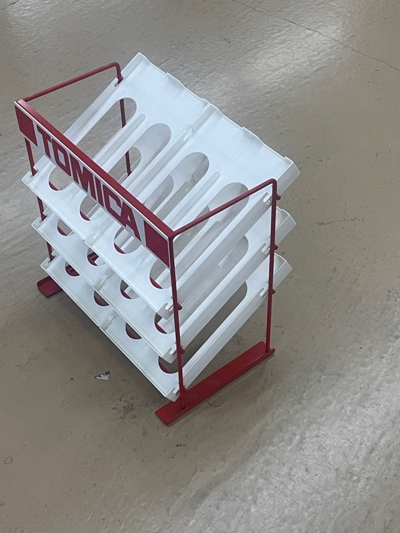 TOMICA トミカ店頭用　什器 3段 ホワイト/レッド 非売品