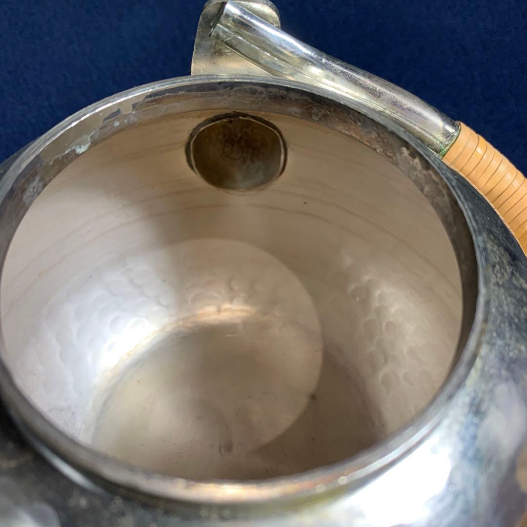 【アンティーク】秀峰堂造銀瓶　茶道具 銀瓶 銀メッキ