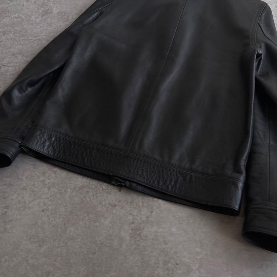 未使用級■WACKO MARIA【M】本革 レザージャケット ドット 総裏 黒