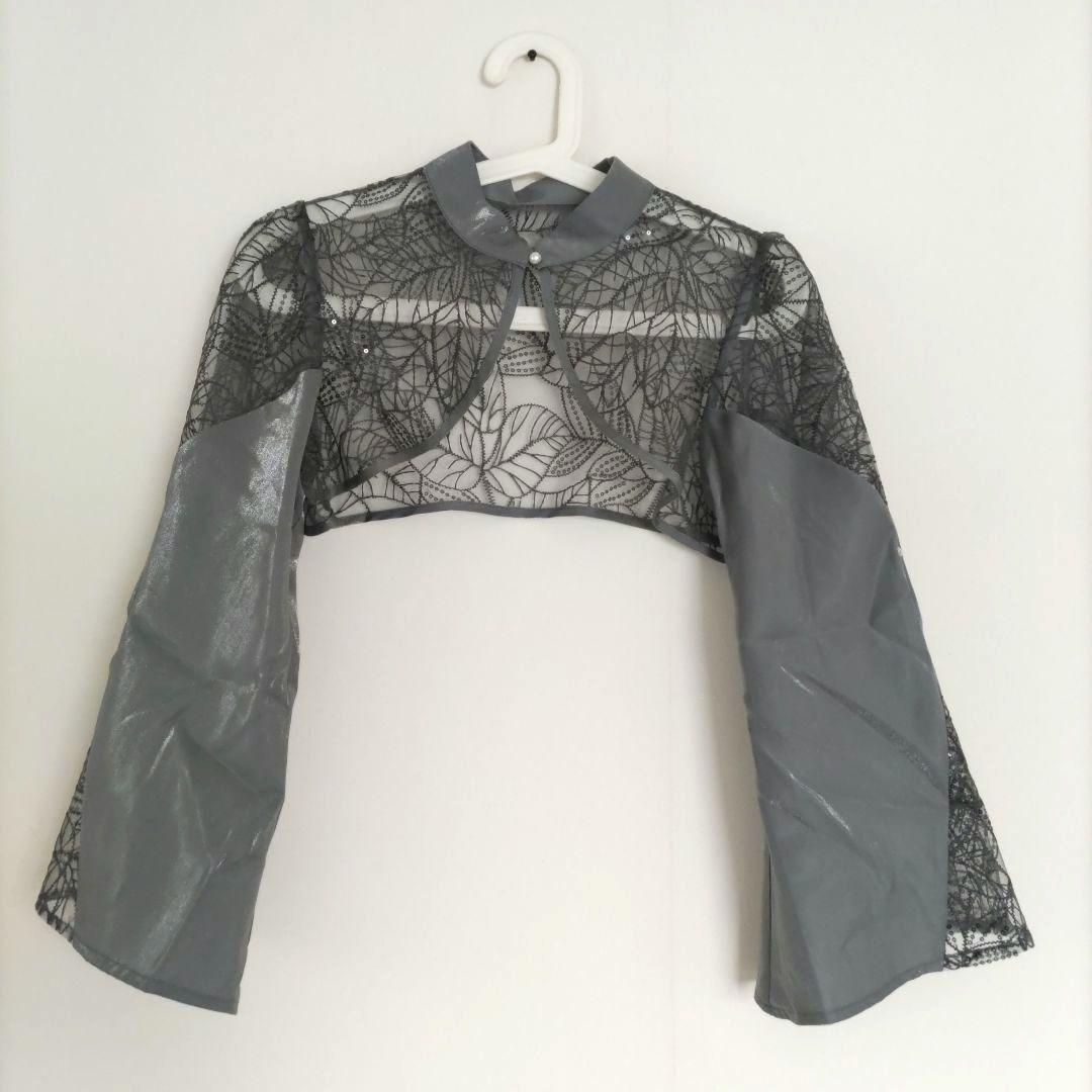 【LEJA】2点セット リーフ刺繍 パールボレロ付 マーメイドドレス 結婚式 S