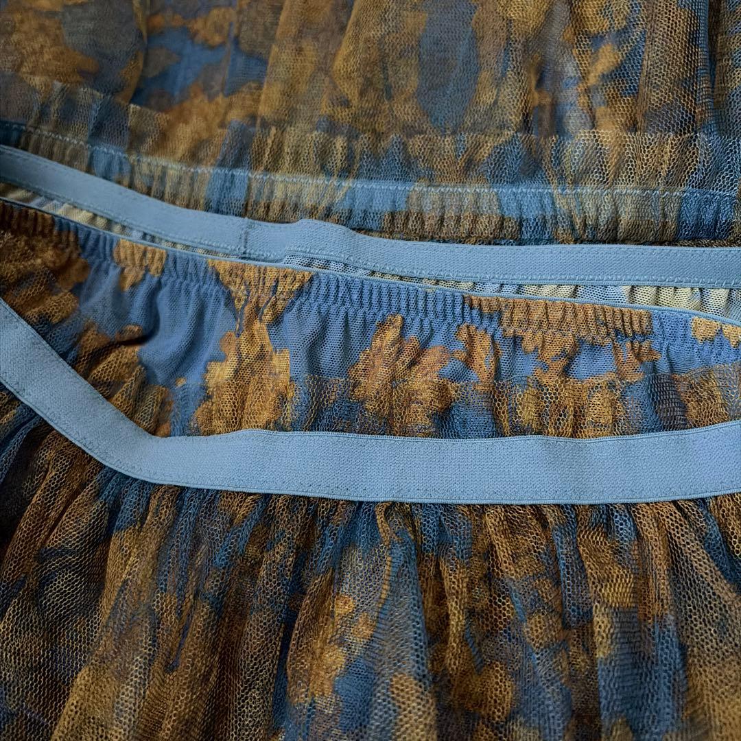 WACOAL DIA チュールプリントフレアスカート　ペチコートセット