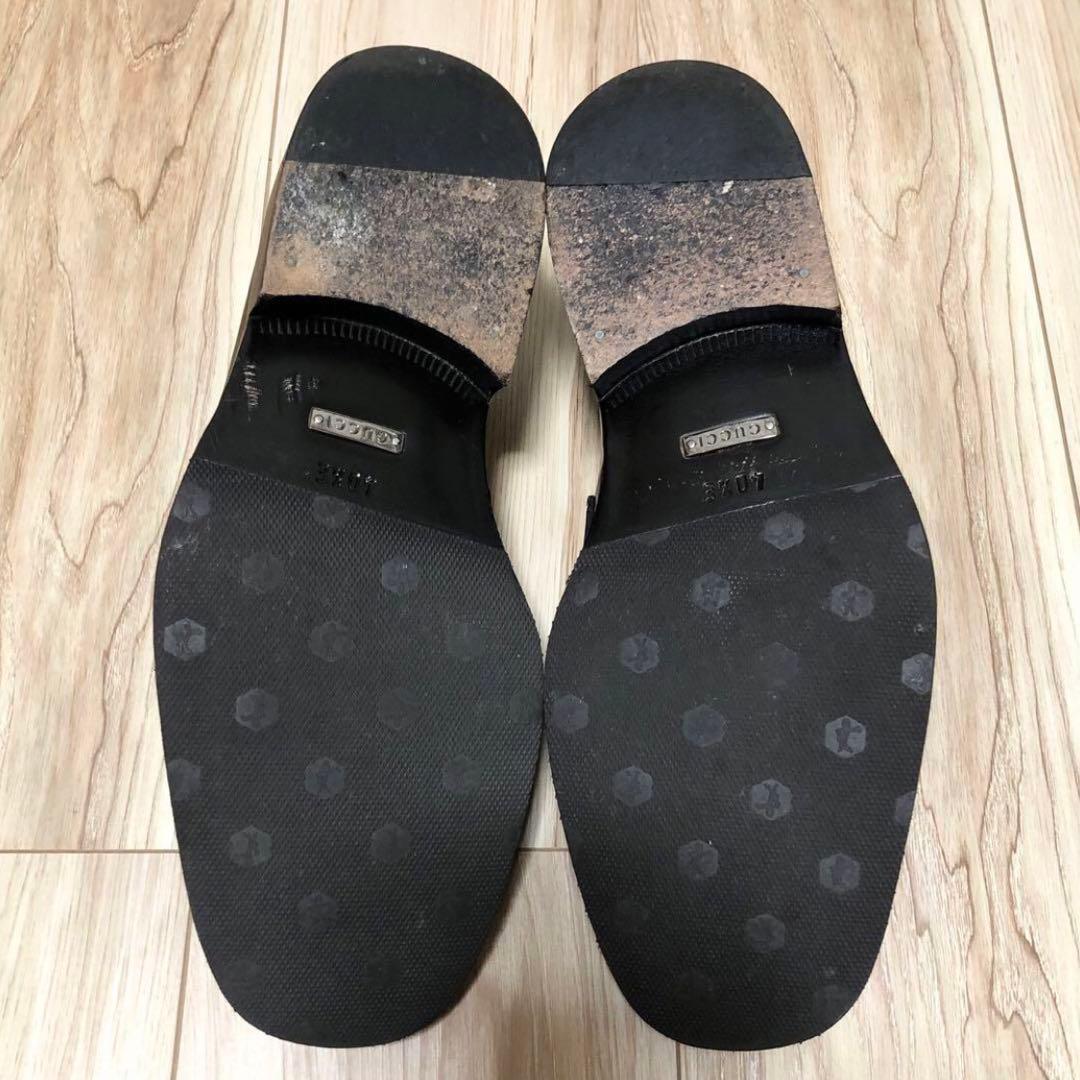 GUCCI ビットローファー プレートロゴ　革靴　レザー　ビジネスシューズ