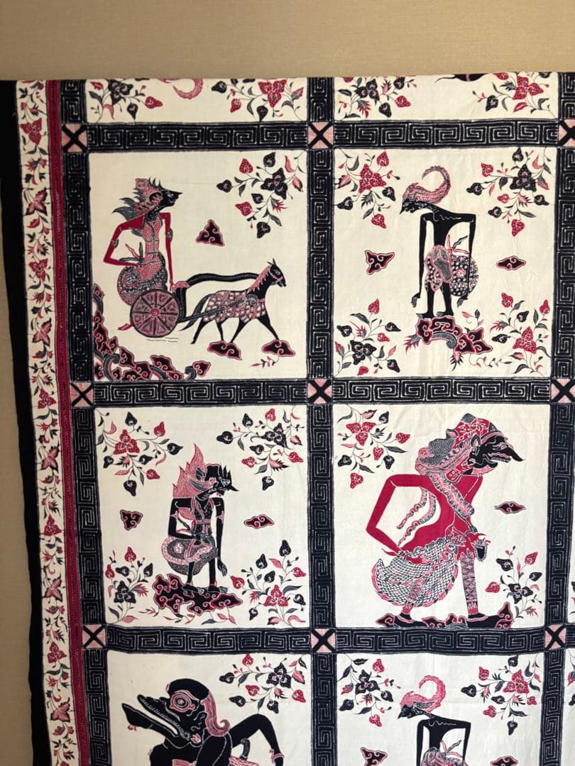 バティック　トゥリス　タペストリー　インドネシア　ラーマヤナ