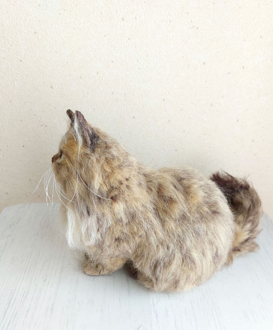 羊毛フェルト　猫(チンチラゴールデン)