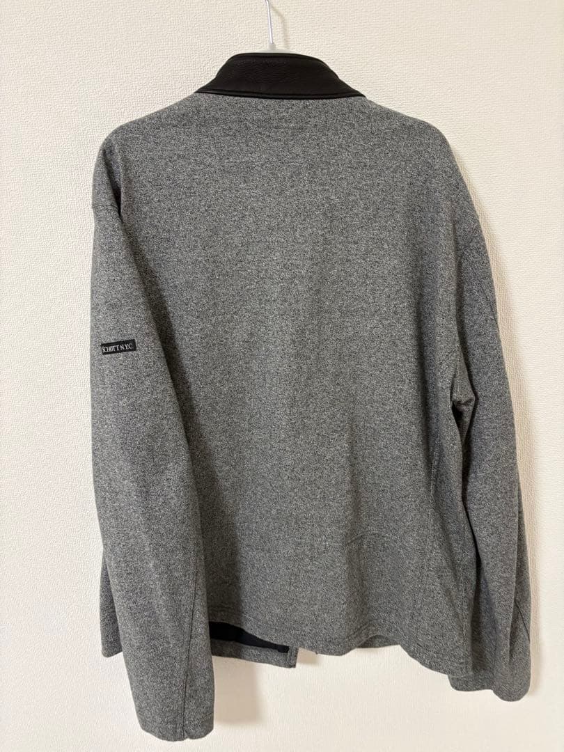 【美品】Schott シングルライダースジャケット　グレー ジャケット XL